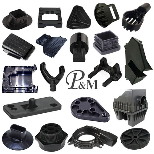 Pencetakan suntikan PVC hitam