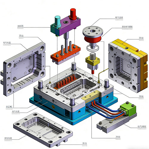 Suntikan-Plastik-Elektrik-Kotak-Moulding